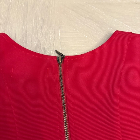 Sunny Girl Red A-Line Scoop Neck Midi Dress - Picture 7 of 8